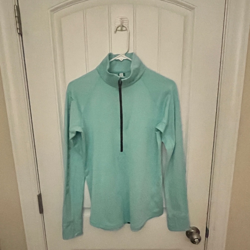 LG Under Amour - Women's Aqua Long Sleeve Quarter-Zip Top.  Never worn